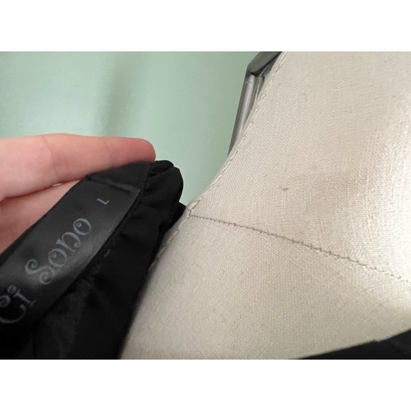 Ci Sono Black and Gold Long Sleeve Blouse Large - Picture 6 of 7